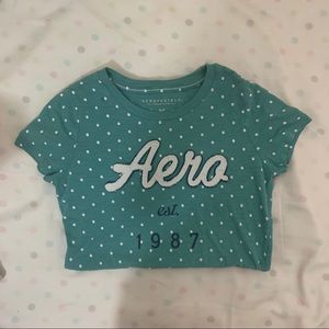 Aeropostale Green Graphic Tee